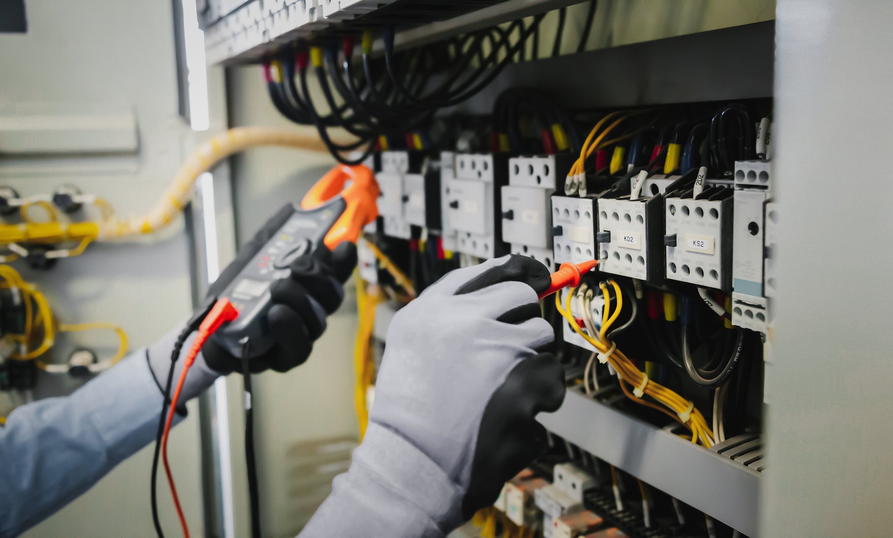 Electrical engineers test electrical installations.